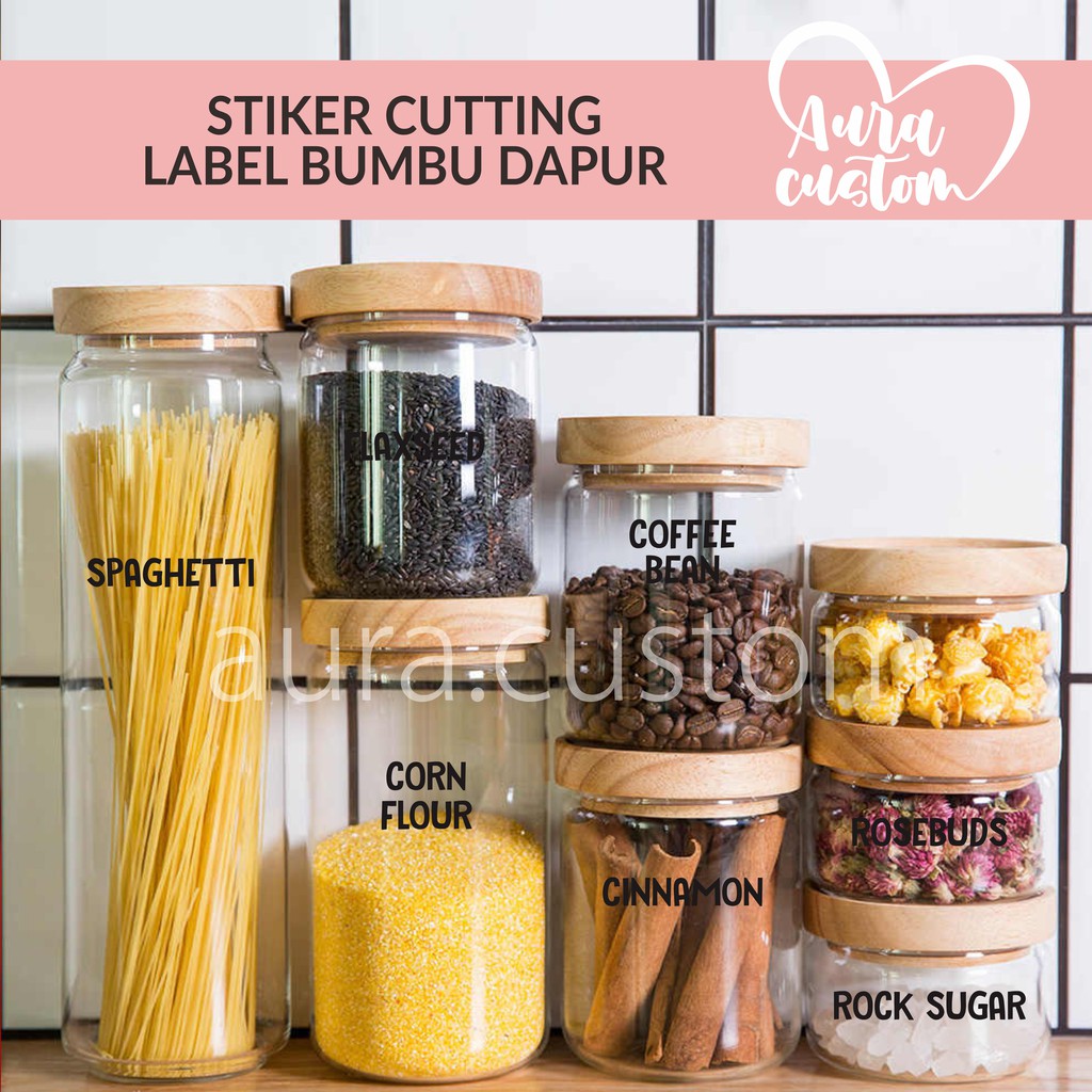 

STIKER CUTTING BUMBU DAPUR / LABEL BUMBU / STICKER COFFEE CAFE / LABEL PENANDA MAKANAN