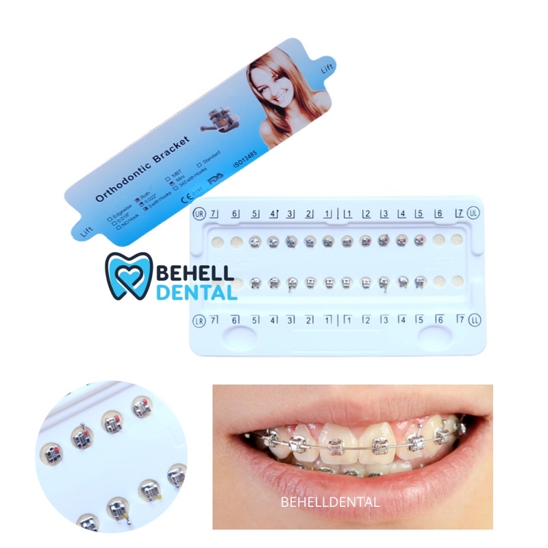 BRACKET BEHEL GIGI PERAWATAN ORTHO METAL ROTH WITH HOOK ON 3 // Kawat Dental Comfort Usa Original // Braket Breket Mim Metalic Perbaikan Gigi Ori Mengkilap ANTI KARAT