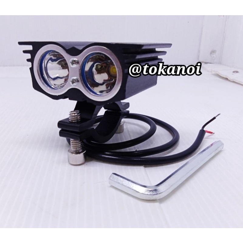 lampu motor lampu tembak sorot LED owl 2 Mata mini 20 wart cree3 mode irtarafire