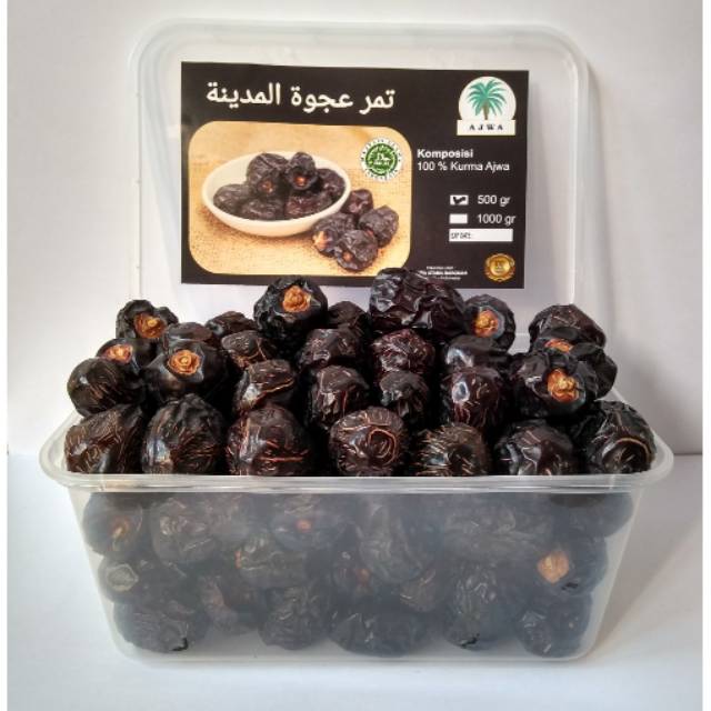 

KURMA AJWA SUPER - KURMA NABI 500 GR (Asli Madinah) SUPER PREMIUM