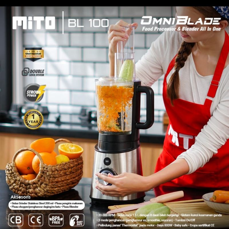 MITO BL 100 Blender dan Food Processor ORI BERGARANSI