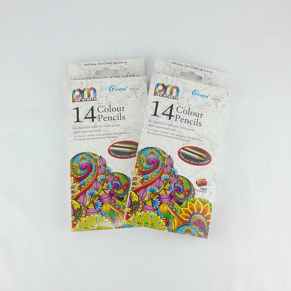 

Pensil Warna Paintmate 12 warna + 2 warna Silver dan Gold bonus serutan metal
