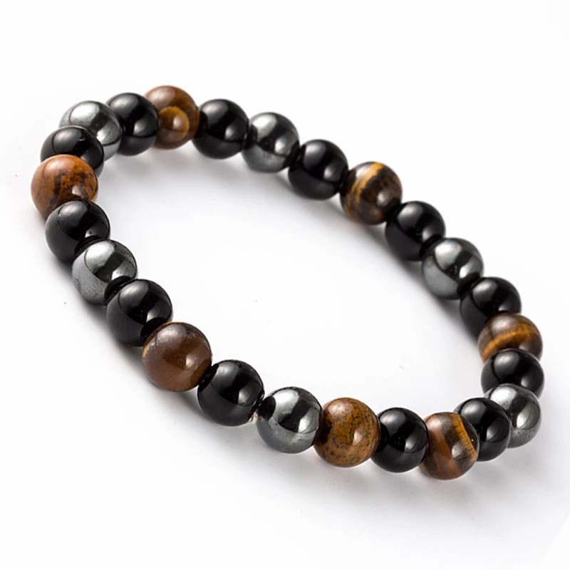 Hematite Batu Alam Tiger Eye Stone Gelang