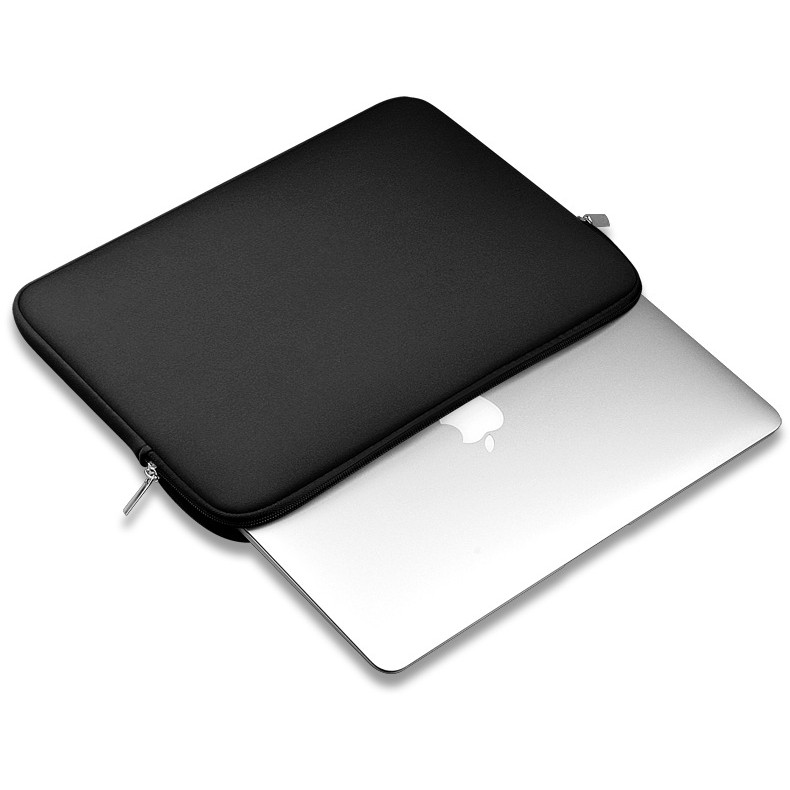 Tas Laptop Softcase Macbook Air Pro M1 M2 Size 11 12 13 inch Sleeve Simply Black Neoprene