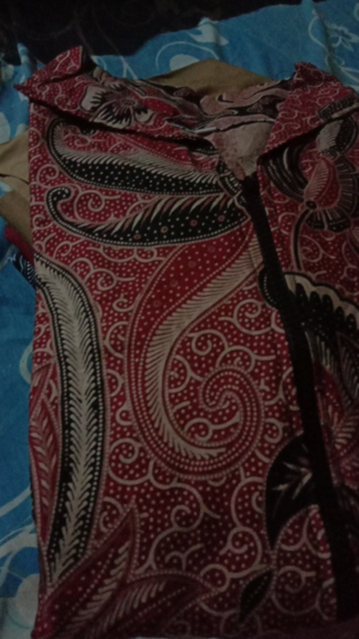 Tey-17 Batik Wanita Asj Sa Hrb026 Kenongo Kemeja Tosca Pendek