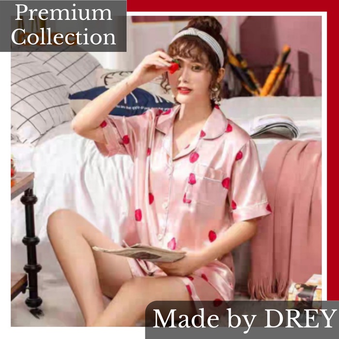 Set Piyama Wanita Premium Import Karet Setelan Piyama Wanita Lengan Panjang Katun Murah Bahan Kaos J