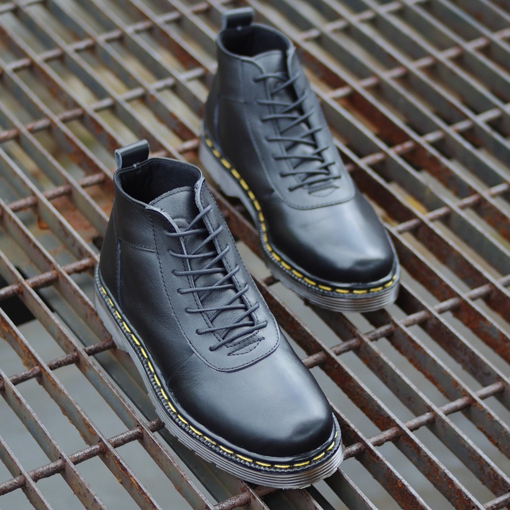 SVEND 0.2 BLACK (KULIT ASLI) |ManNeedMe x Greata| Sepatu Boots Pria