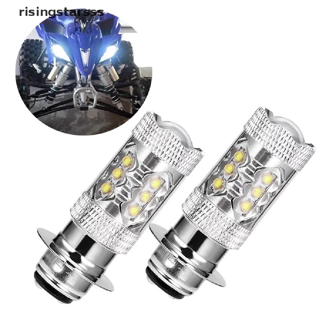 Rsid Span-new Lampu Depan Motor 16-LED H6 6000K 80W Warna Putih