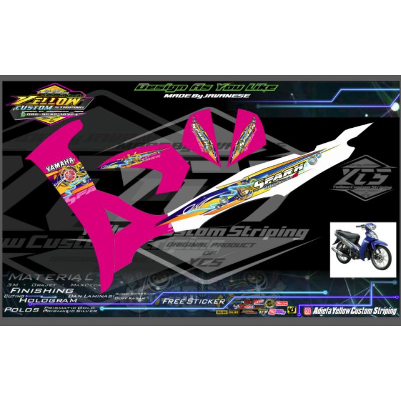 STRIPING TRANSPARAN+HOLOGRAM SPARK VEGA R NEW OVERGLOSSY