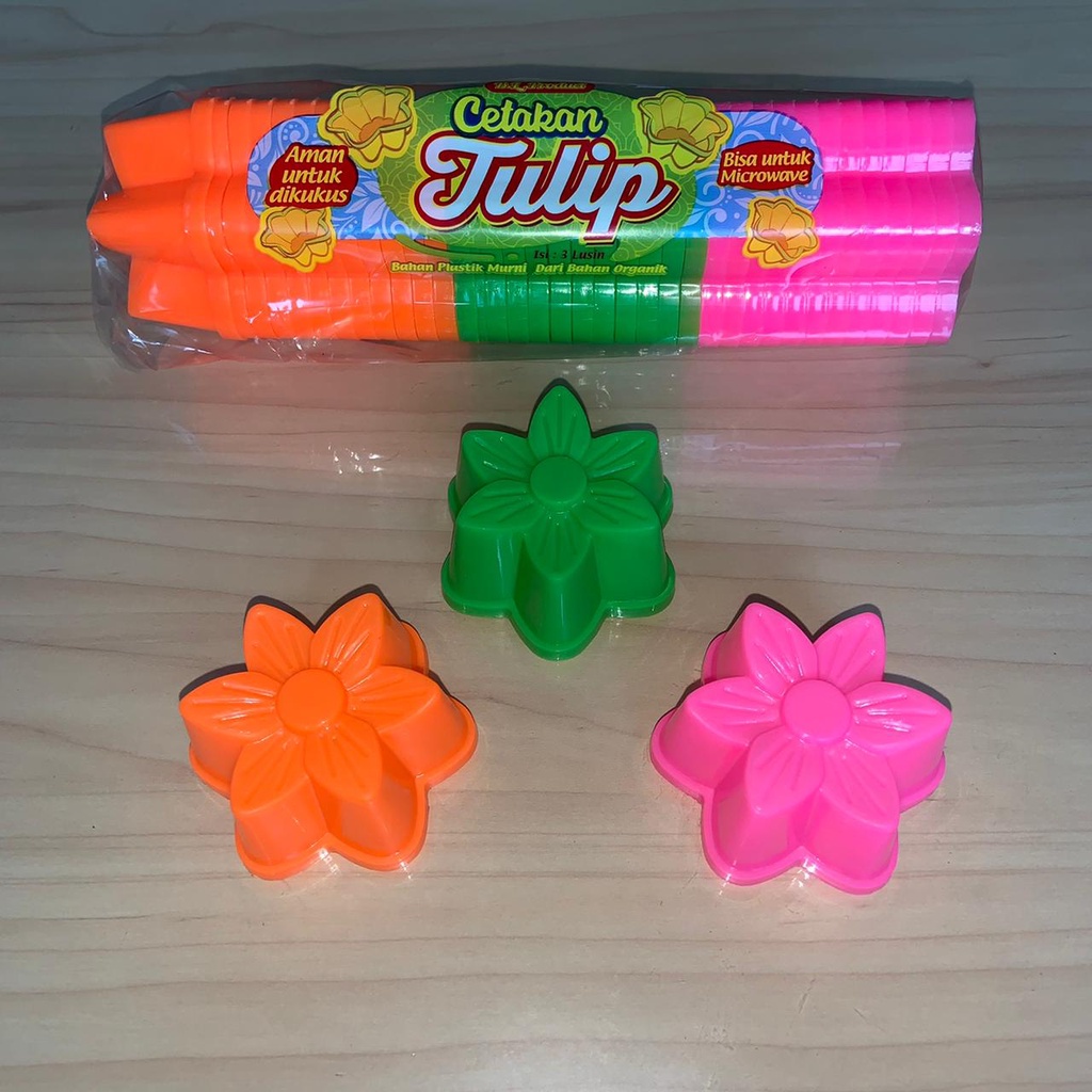 Cetakan Kue Agar Ager Loyang Mini Cup Jelly Coklat Puding Cake Mold Tulip Isi 12pcs