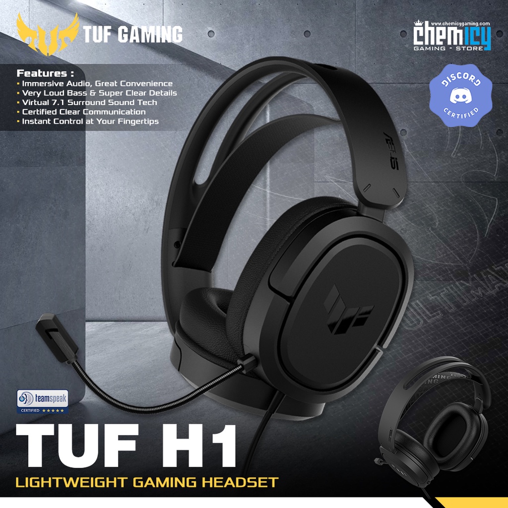 Asus TUF H1 7.1 Surround Sound Gaming Headset