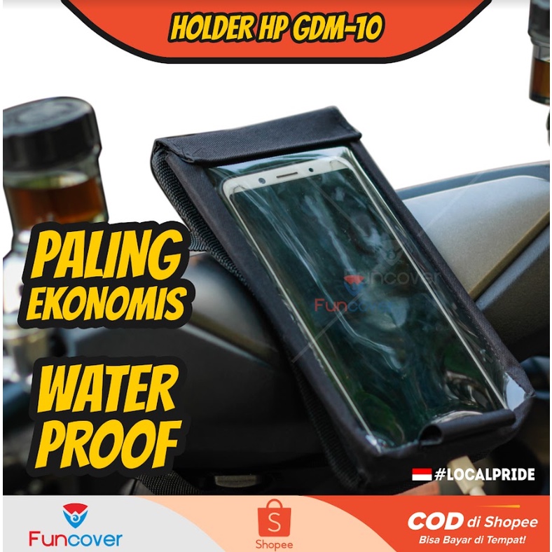 Tas HP Smartphone waterproof Holder motor tali Ojek Online Anti Air GMD FUNCOVER