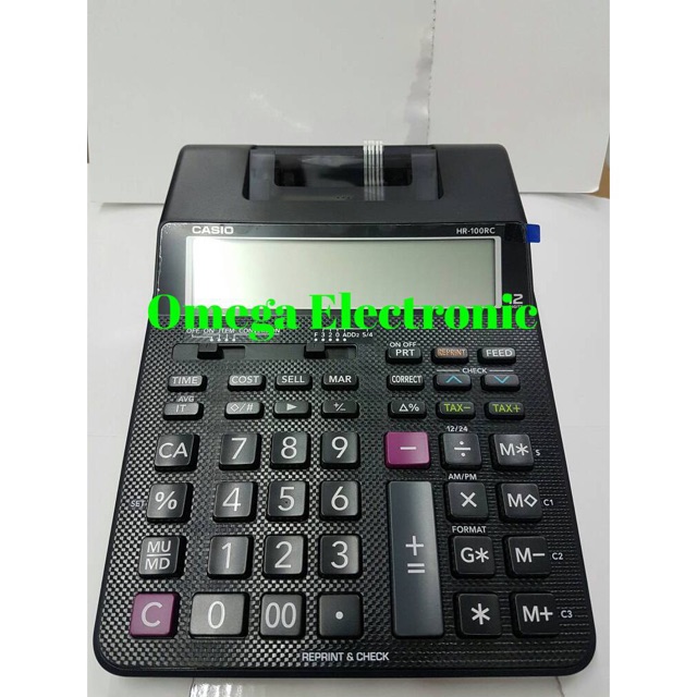 Casio Printing Calculator HR-100RC - Kalkulator Kasir Printer Struk HR 100 RC