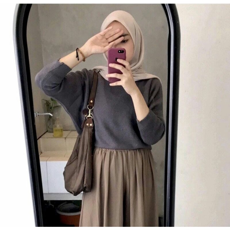 Blouse Batwing Rajut || Sweater Batwing Rajut Premium