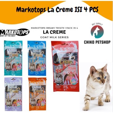 Markotops La Creme Cat Liquid Snack Markotop 15grx4pcs | Markotop creamy Isi 4