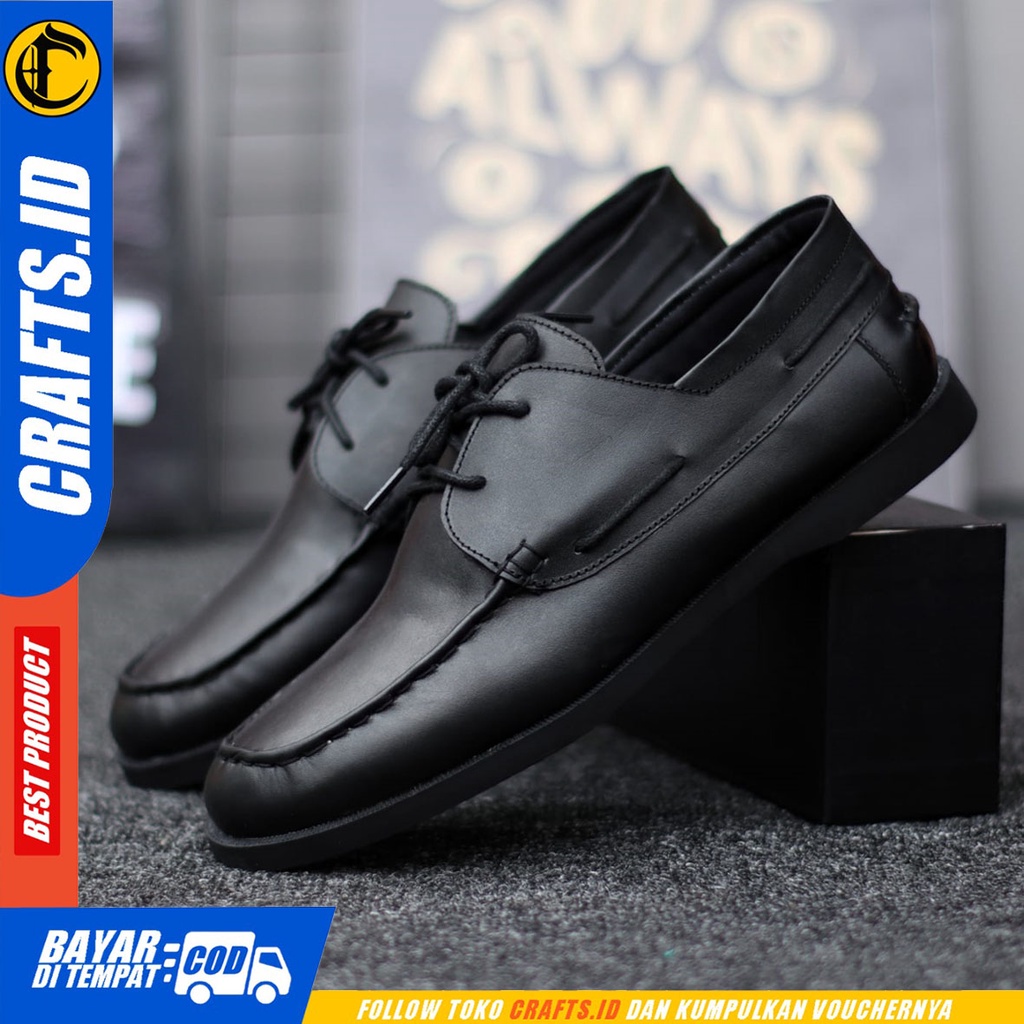 CRAFTS fran - Sepatu Pantopel Formal Tali Kerja Pria