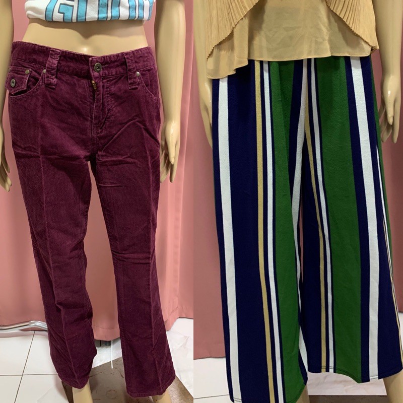 Preloved celana pergi kulot dan jeans tommy hilfiger