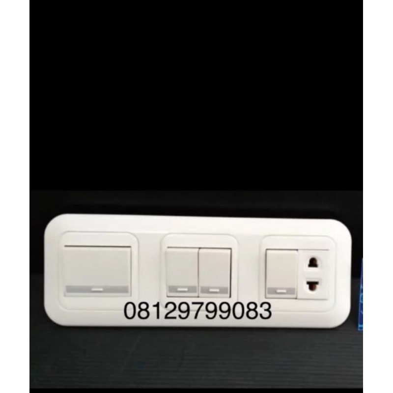 saklar panasonic 4 gang + stop kontak frame 6 gang
