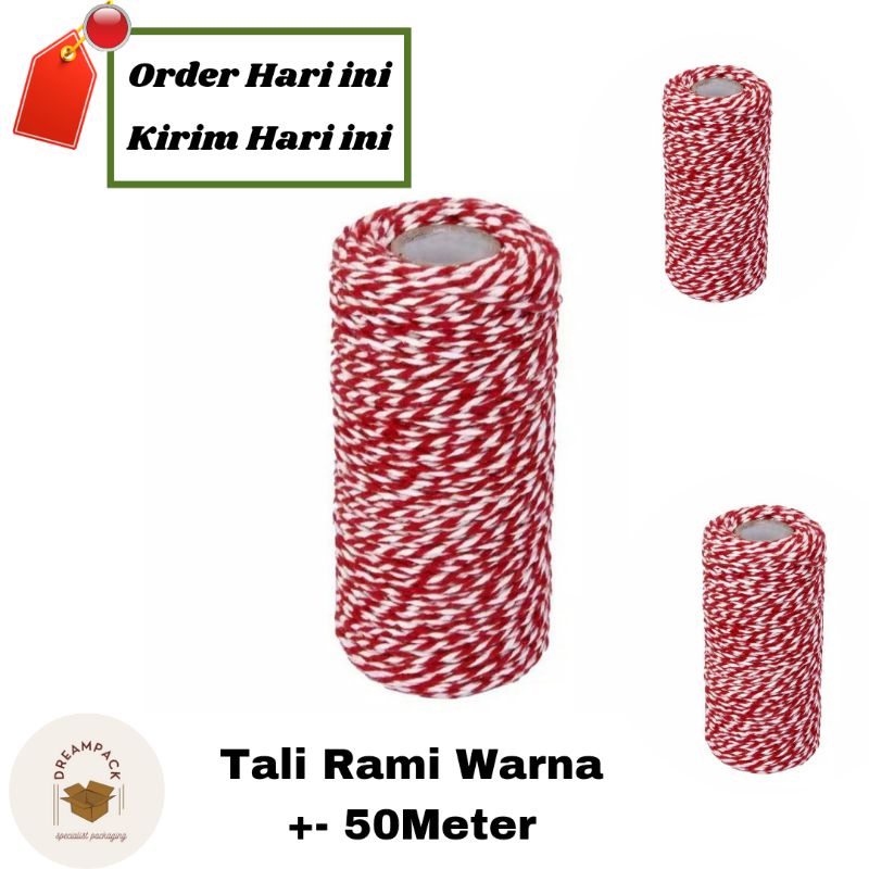 

TALI RAMI WARNA/ TALI HIASAN BOX / TALI 50METER