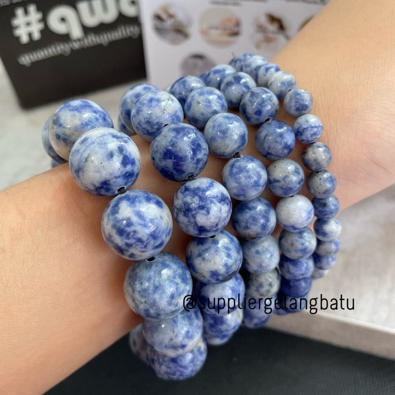 GELANG BATU SODALITE UKURAN 6-14MM