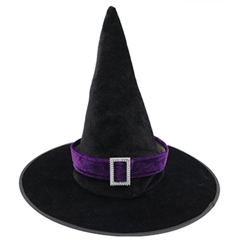 Zzz Topi Penyihir Bahan Velvet Untuk Pesta Halloween