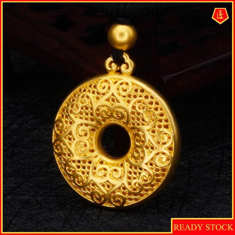 [Ready Stock]Fashion Gold-Plated Hollow Flower Pendant Necklace