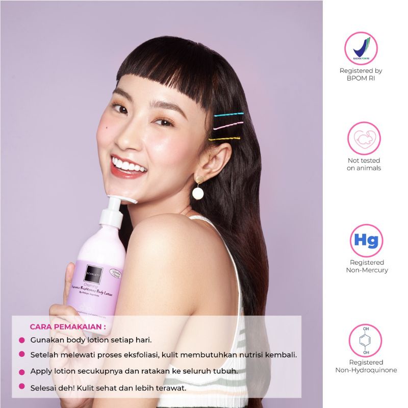 SCARLETT WHITENING BODY LOTION CHARMING - SF - PERAWATAN KULIT DAN WAJAH
