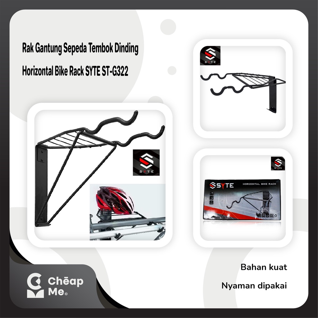 Rak Tempat Gantung Sepeda Dinding Tembok Horizontal Bike Rack SYTE ST-G322