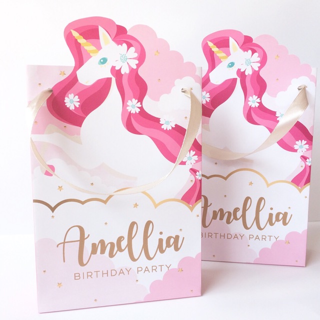 

Party Paper Bag Pink Unicorn