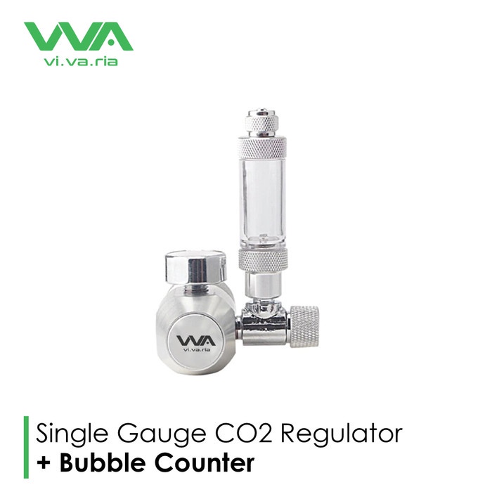 Vivaria Single Gauge CO2 Regulator Include Bubble Counter