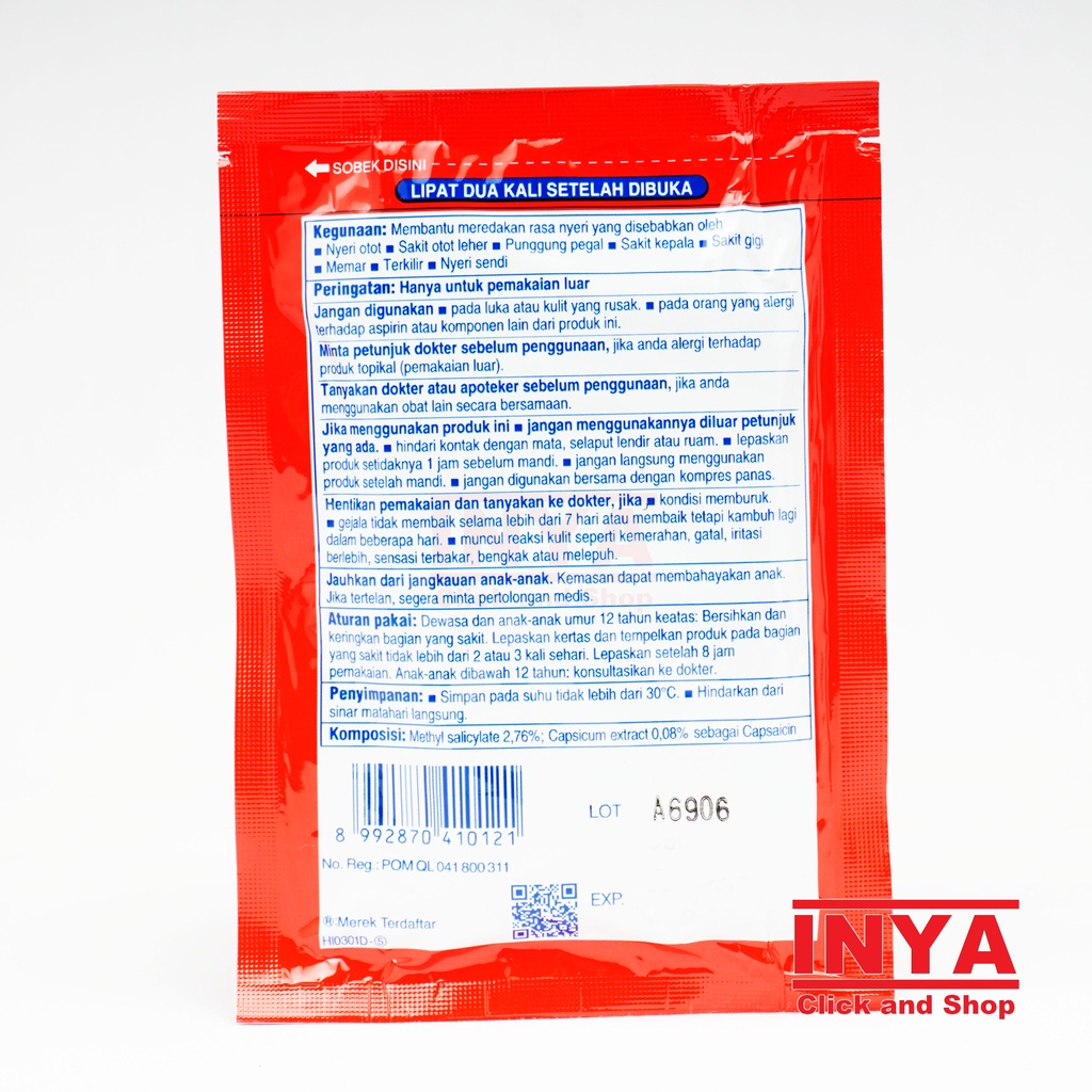Koyo SALONPAS HOT HISAMITSU Pack isi 12x1 Lembar - Muscle Medicated Patch