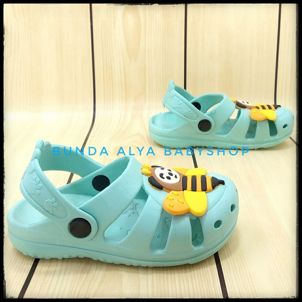 Sandal Anak Laki Karet Usia 2 3 4 Tahun TOSKA BEE - Sendal Anak Cowok Cewek Karet Anti Licin Size 24 - 29