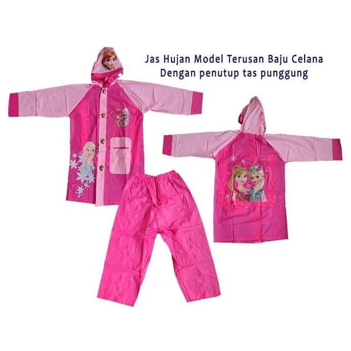 Jas hujan Frozen / Jas Hujan anak-anak/ Jas hujan Baju dan Celana DISKON