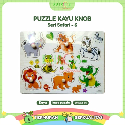 Puzzle Anak Kayu Knob Safari