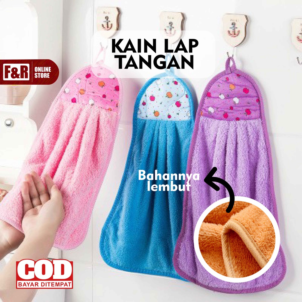 Lap Tangan Handuk Lembut Gantung Kain Lap Tangan Serbet Tangan Serbet Gantung Hand Towel Microfiber