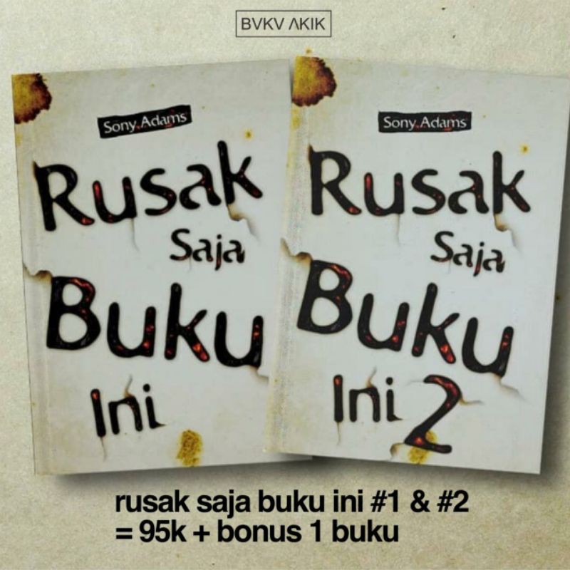 Paket RUSAK SAJA BUKU INI #1 &amp; #2 - Sony Adams