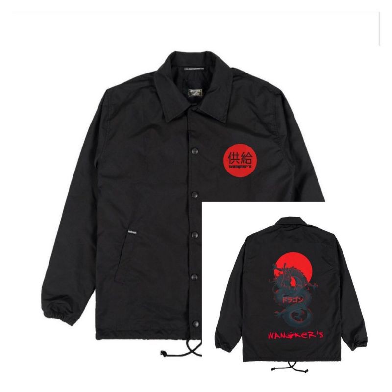 JKT DST - jacket erigo Unisex Pria jaket coach Jepang original wangkers windbreaker JAPAN NAGA HITAM