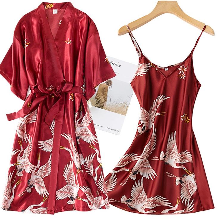 {BCR.03Jn22y}  baju tidur kimono/baju tidur pengantin/kimono/kimono lingerie/baju tidur satin import