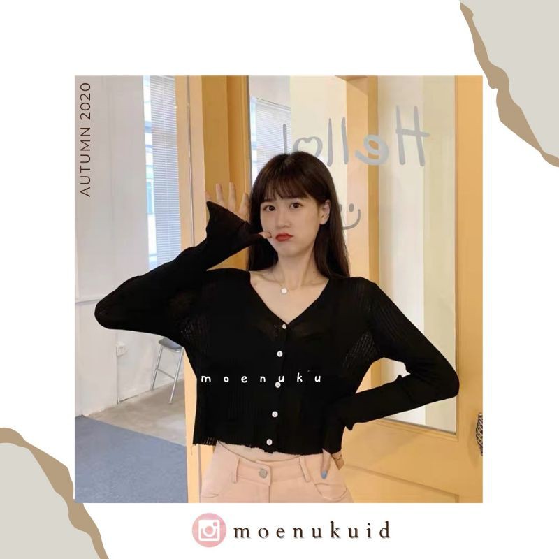 Rajut lengan panjang impor rajut knit