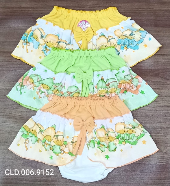 Celana dalam rok isi 3pcs anak perempuan 1-2 tahun katun halus warna / rok bayi cewek