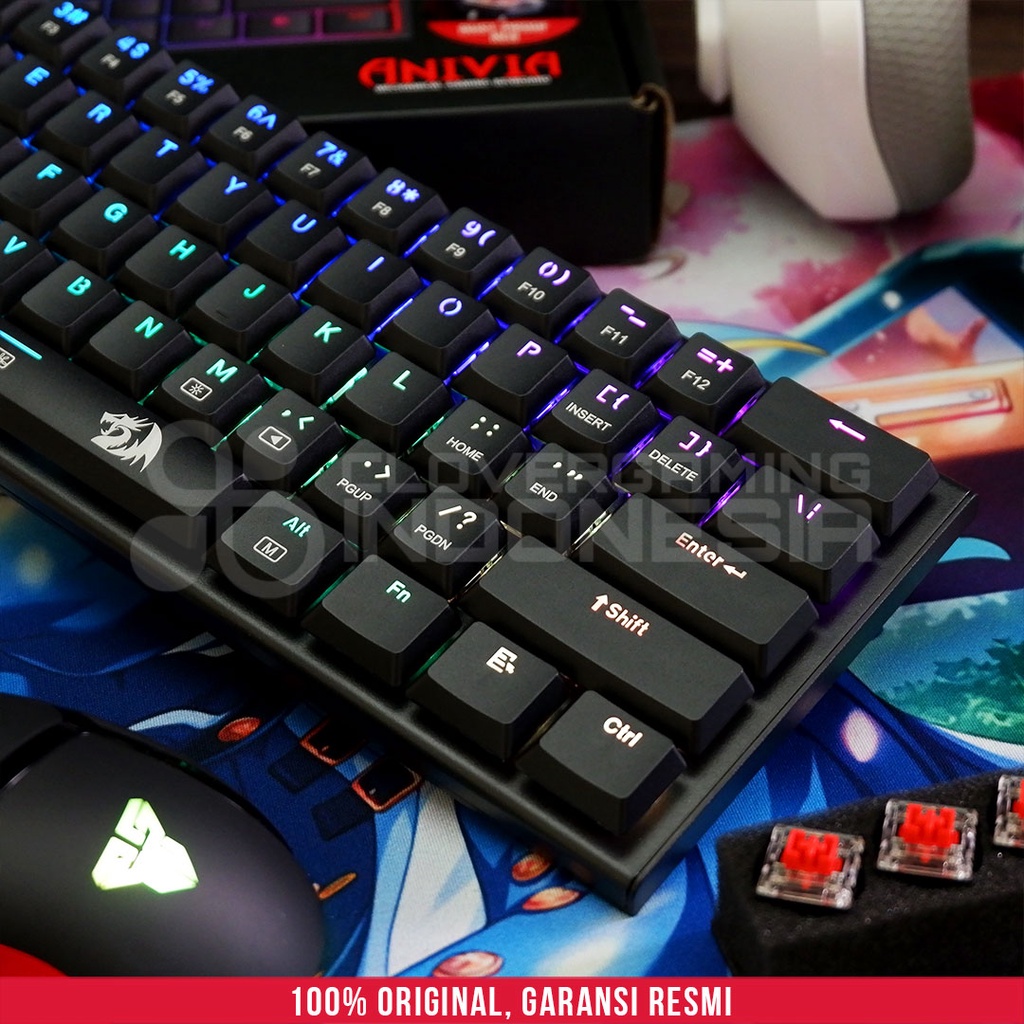 Redragon K614 Anivia 60% RGB - Low Profile Mechanical Gaming Keyboard