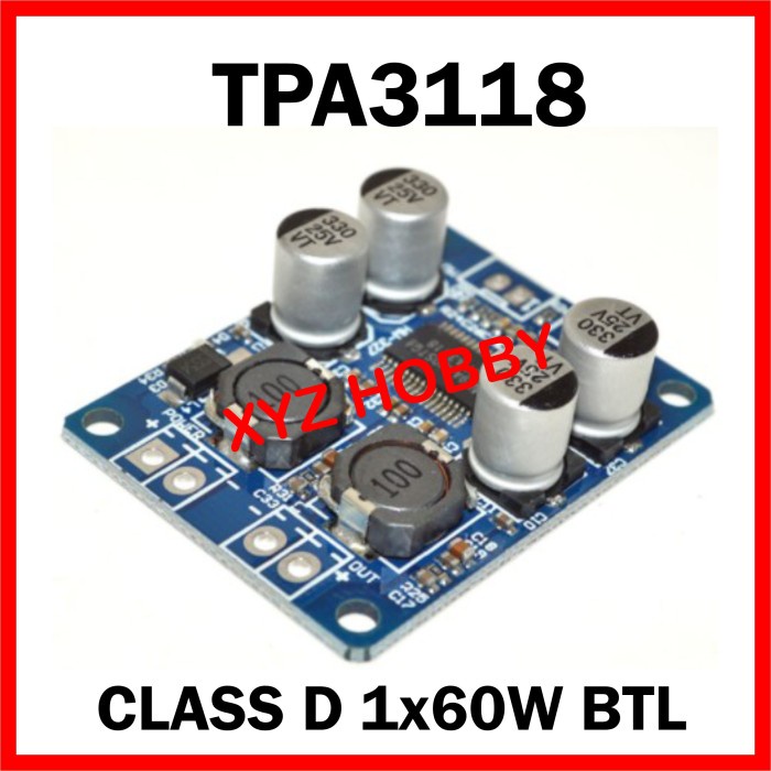 Terlaris TPA3118 BTL 1x60W Amplifier Mono 60W Class D TPA 3118 / TPA3118D2 Elegan