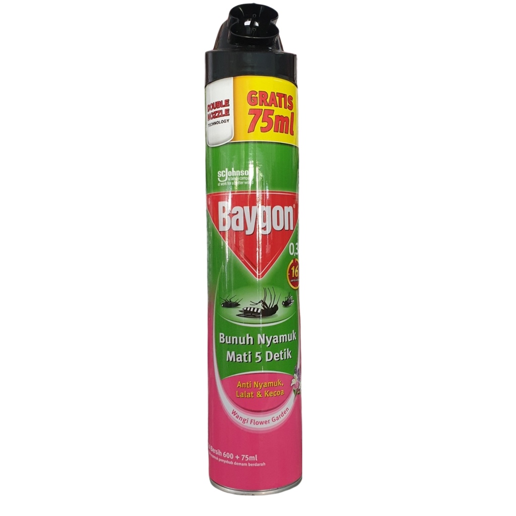 Jual BAYGON AER SPRAY FLOWER GARDEN 600ML+75ML Shopee Indonesia