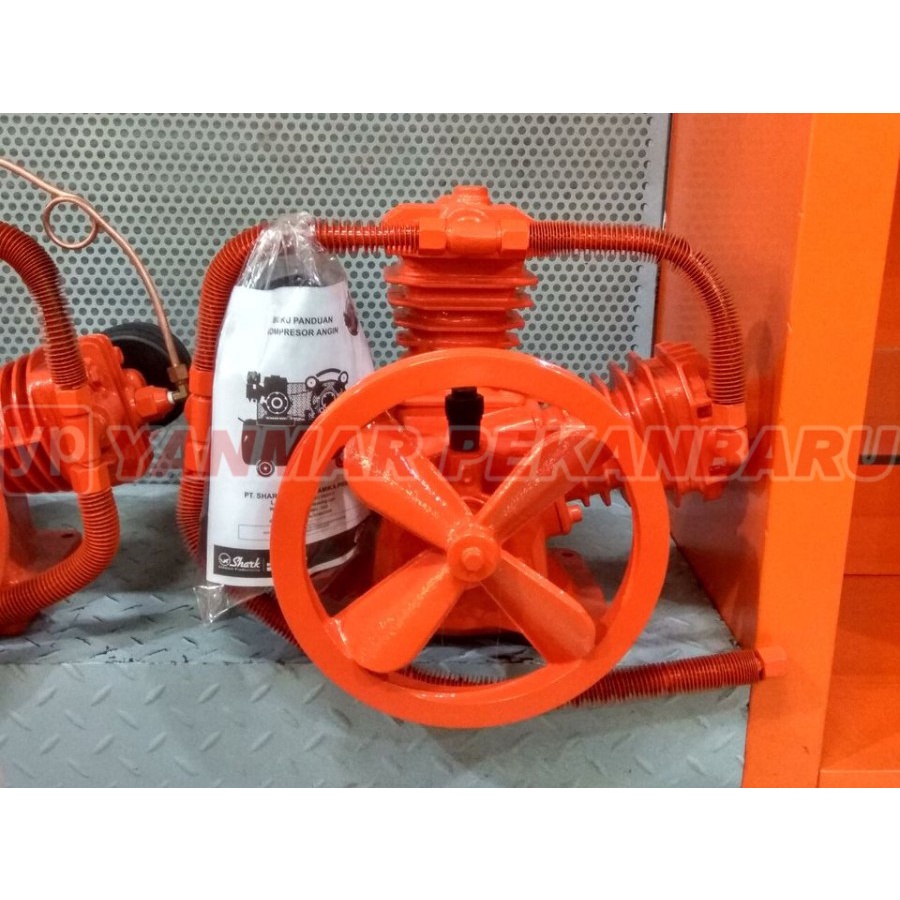 Kepala Kompresor Angin 2 PK / HP 3 Piston AUTO Bare Compressor SHARK