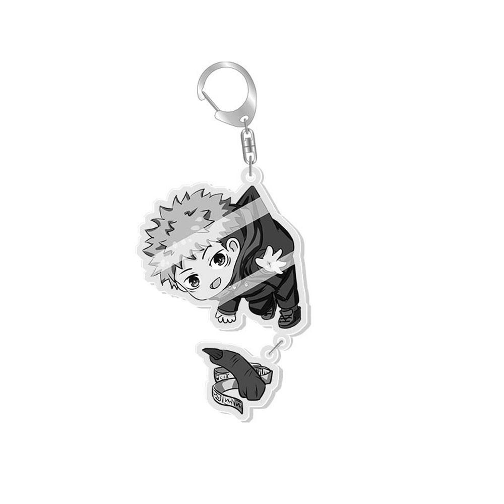 Gantungan Kunci Jujutsu Kaisen AUGUSTINA Q Version Karakter Miniatur Akrilik Jujutsu Kaisen Scultures Darah Panas Anime Key Ring