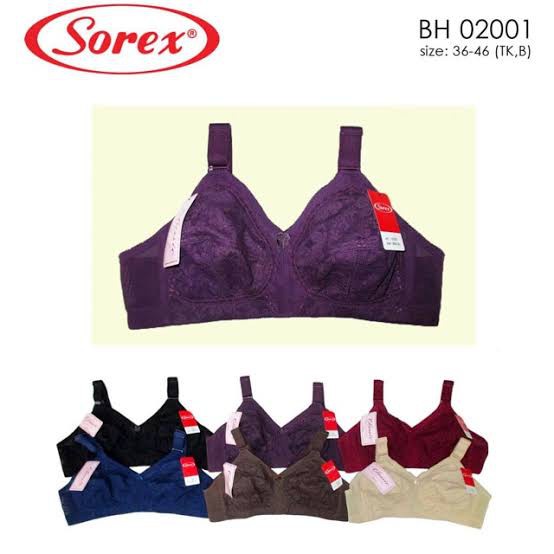 BH Sorex Classic 02001 Cup B | Sorex Bra Brukat Sister Sport | Tanpa Busa Tanpa Kawat - Sguna