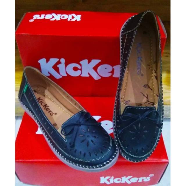 SEPATU WANITA KICKERS KULIT IFA 01 HITAM