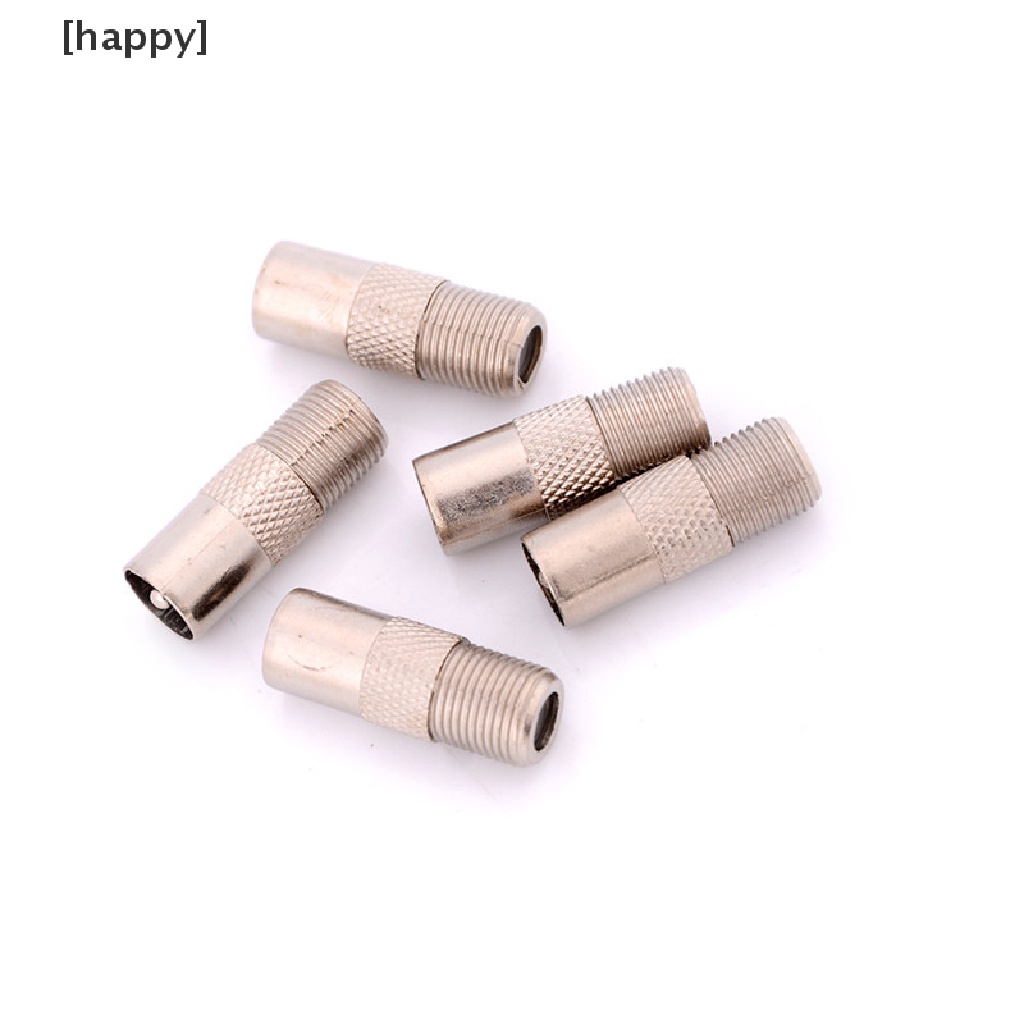 Ha 5pcs Adapter Konverter Plug Tv Tipe F Female Ke Rf Coax Aerial Male