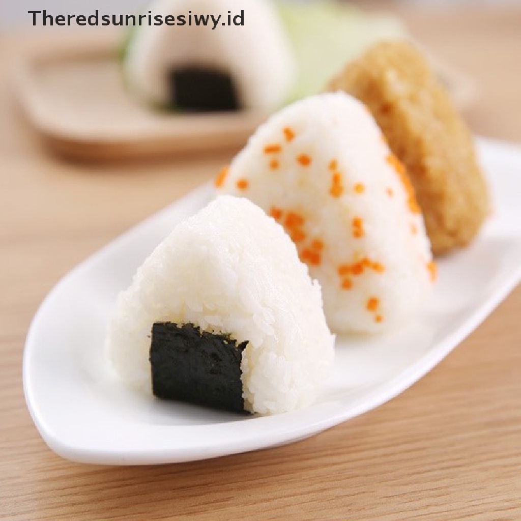 # Alat Rumah Tangga # 1 set / 3 Cetakan sushi Bentuk Segitiga DIY Untuk Dapur