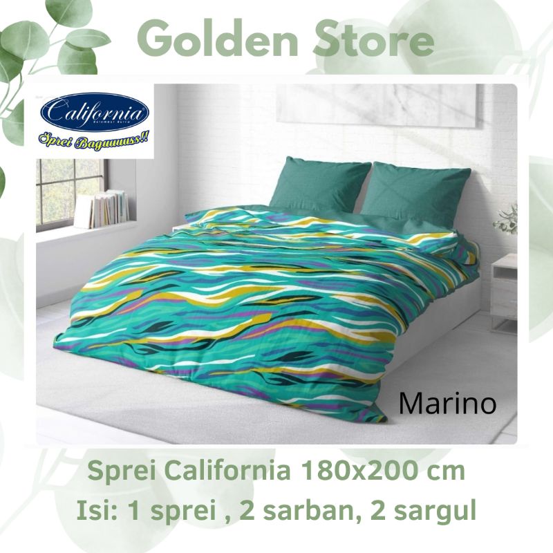 Sprei 180x200 California Motif Marino